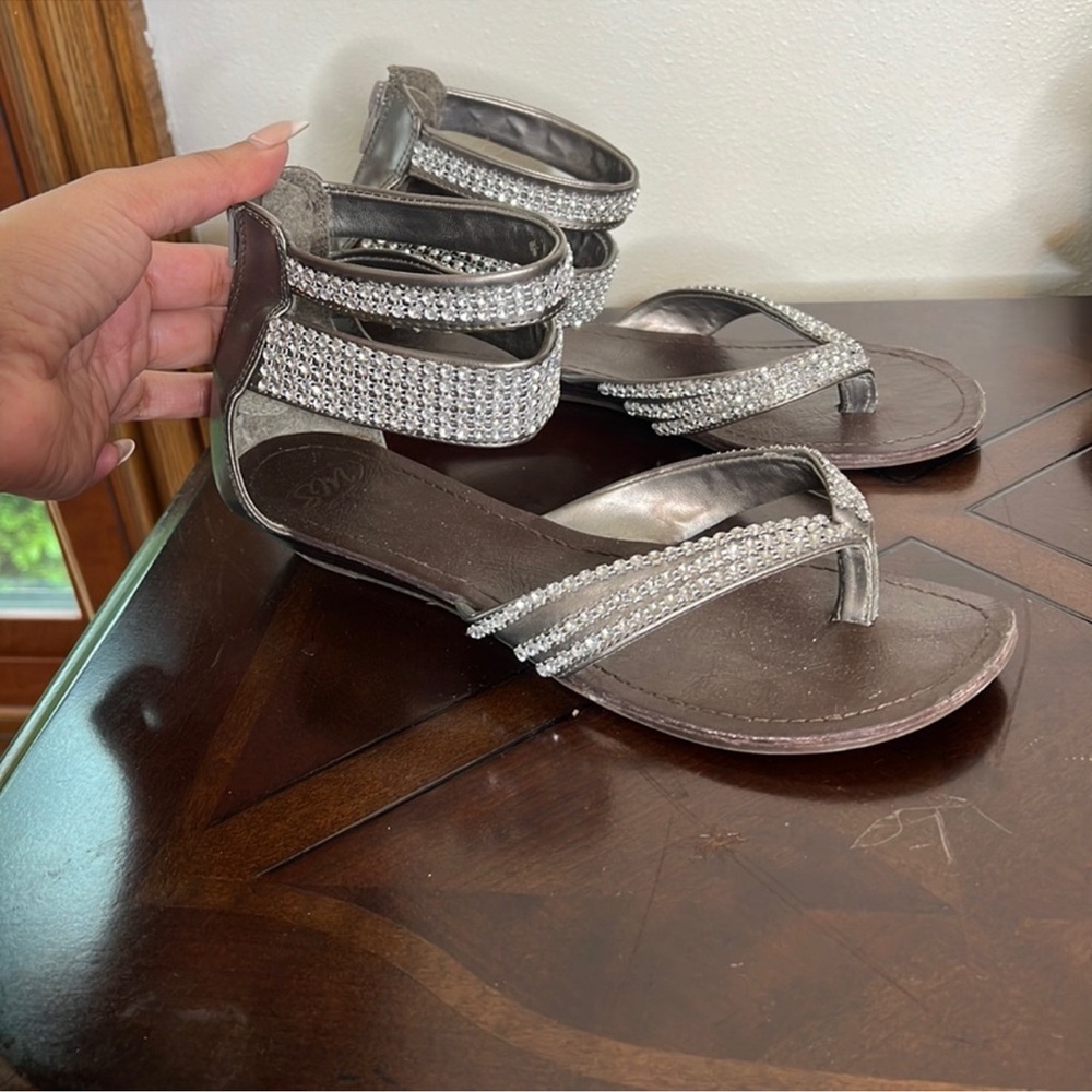Rhinestone Ankle Strap Sandals